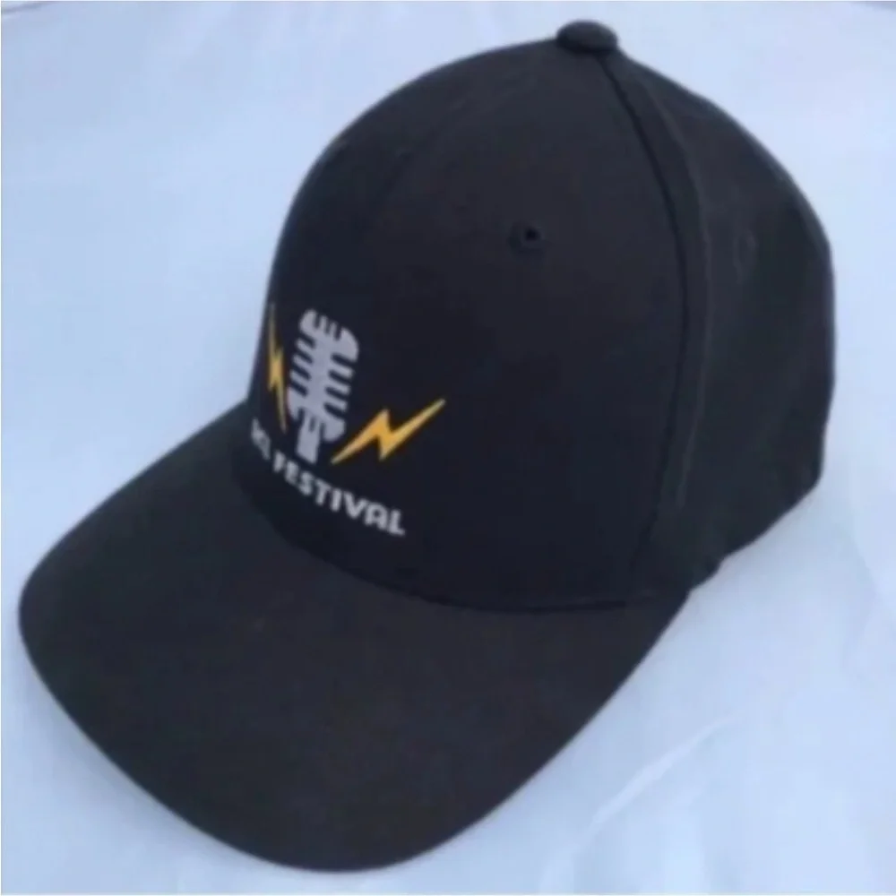 Yupoong Austin City Limits Music Festival ACL Black Adult S-M FlexFit Cap NWOT